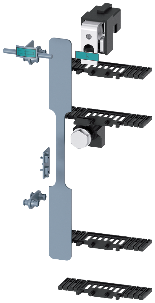 Conjunto De Montagem Para Fixação 3NP1 De 4 Polos Para Montagem Em Barramento Coletor De 60mm 8US Para Tamanho Da Estrutura NH2 E NH3 Com Terminal De Caixa Ou Conexão Plana Acessórios Para Seccionador De Corte Em Carga Fusível 3NP1954-1ED00 Siemens