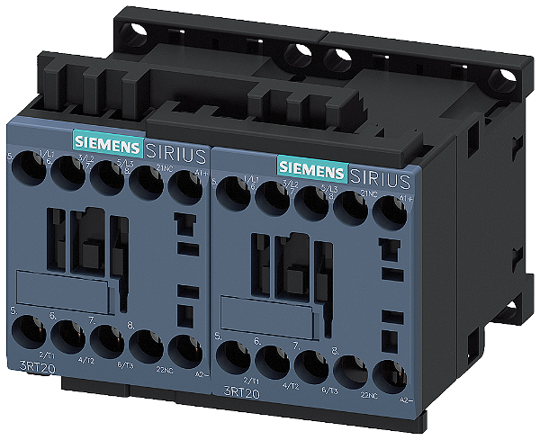 Combinação Reversora CA-3e/CA-3 16 A 7,5 Kw / 400 V De 3 Polos 24 V Cc Conexão Parafusada Travamento Elétrico E Mecânico Combinação De Inversão Sirius 3RA23 Para A Comutação De Motores Incl Mudança Do Sentido De Rotação A 3RA2318-8XB30-1BB4 Siemens