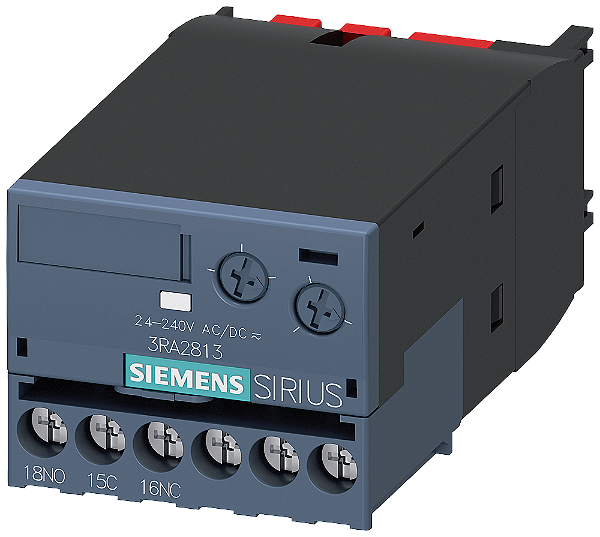 Com Retardo Eletrônico Contato Auxiliar Atrasado Na Ativação Relé 1 Ci Faixa Temporal 0,05-100 S Ca/Cc 24-240 V 50/60 Hz Varistor Integrado Para Amortecimento De Bobinas Protetoras Terminais Com Parafuso Encaixável No Lado 3RA2813-1AW10 Siemens
