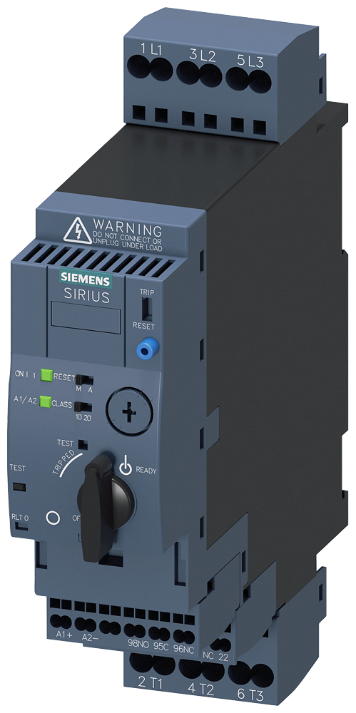 Sirius Derivação Compacta Motor De Partida Direta 690 V CA/24 V Cc 50 60 Hz 0,32 1,25 A IP20 Conexão Do Circuito De Corrente Principal Conexão De Mola Conexão Do Circuito De Corrente Auxiliar Conexão De Mola Desvio Compacto 3RA6120-2BB32 Siemens