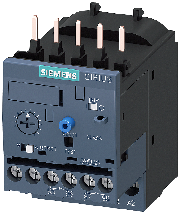 Relé De Sobrecarga 3 12 A Eletrônico Para Proteção De Motor Tamanho S00 Classe 10E Montagem Em Contator Circuito Principal Parafuso Circuito Auxiliar Parafuso Reset Manual Automático Relé De Sobrecarga Electrónico Sirius Para A 3RB3016-1SB0 Siemens