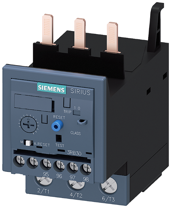 Relé De Sobrecarga 12,5 50 A Eletrônico Para Proteção De Motor Tamanho S2 Classe 10E Montagem Em Contator Circuito Principal Parafuso Circuito Auxiliar Parafuso Reset Manual Automático Relé De Sobrecarga Electrónico Sirius Para A 3RB3036-1UB0 Siemens