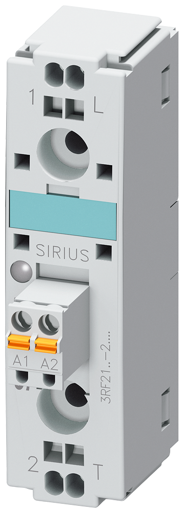 Relé De Estado Sólido De 1 Fase Largura Da Estrutura 22,5 Mm 20 A 24-230 V / 24 V Cc Terminal De Mola Para Montagem Em Superfícies De Resfriamento Existentes Relé Semi-Condutor Sirius 3RF21 Para A Comutação De Cargas 3RF2120-2AA02 Siemens