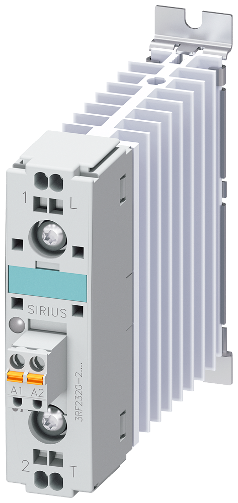 Contator Semicondutor De 1 Fase Ca 51 / 20 A / 40 C 48-600 V / 24 V Cc Conexão De Mola Protecção Semi-Condutor Sirius 3RF23 Para A Comutação De Cargas Óhmicas/Indutivas Por Exemplo De Aquecedores Ou Válvulas Numa Unidade De 3RF2320-2AA06 Siemens