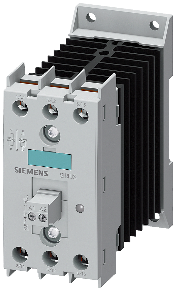 Contator Semicondutor De 3 Fases Ca 51 / 20 A / 40 C 48-600 V / 230 V Ca 2 Fases Controladas Conexão Parafusada Tensão De Corte 1200 V Protecção Semi-Condutor Sirius 3RF24 Para A Comutação De Cargas Óhmicas/Indutivas Por Exemplo 3RF2420-1AB55 Siemens