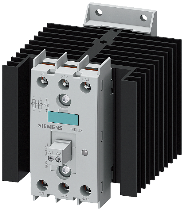 Contator Semicondutor De 3 Fases Ca 51 / 30 A / 40 C 48-600 V / 110 V Ca 3 Fases Controladas Conexão Parafusada Tensão De Corte 1200 V Protecção Semi-Condutor Sirius 3RF24 Para A Comutação De Cargas Óhmicas/Indutivas Por Exemplo 3RF2430-1AC35 Siemens