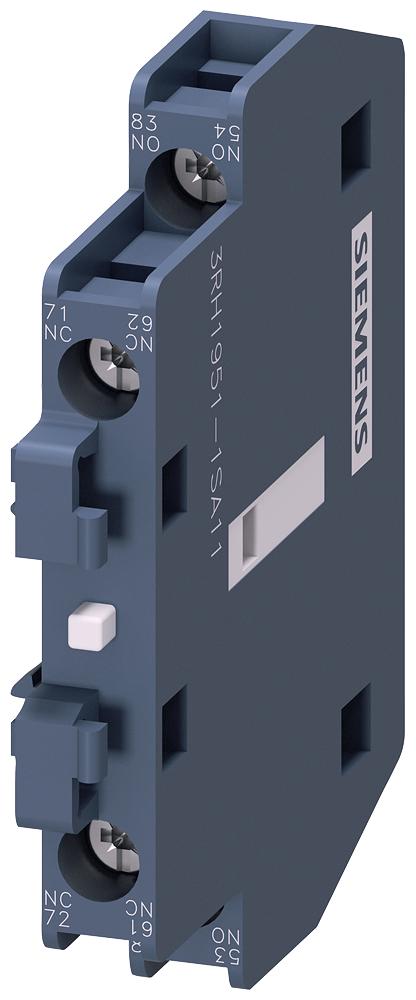 Bloco De Contato Auxiliar Adicional Para 3RT135 3RT136 3RT137 1NA 1NF Montável De Lado Conexão Parafusada Interruptor Auxiliar Sirius 3RH19 Para A Ampliação De Contactos Auxiliares No Circuito De Corrente De Comando Este 3RH1951-1SA11 Siemens