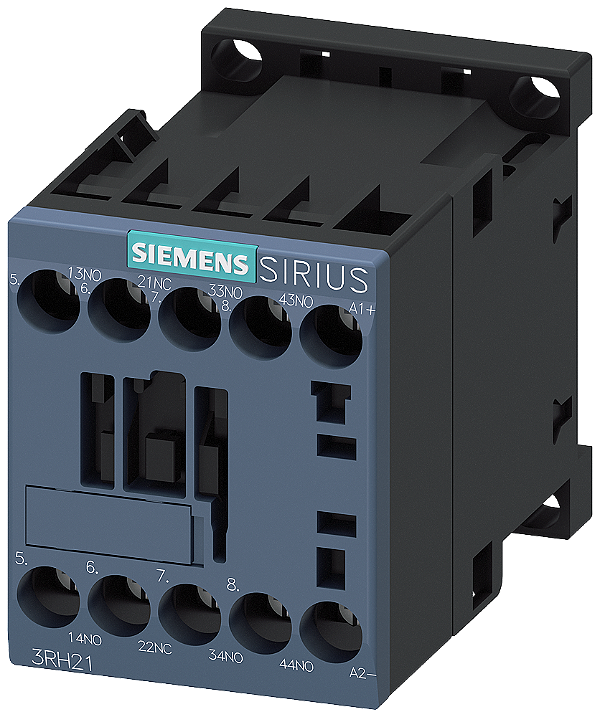 Contator Auxiliar Acoplador 3 Na + 1 Nf 24 V Cc 0,85-1,85Us Com Diodo Integrado Terminais Com Parafuso Tamanho S00 Relé Auxiliar De Acoplamento Sirius Para A Comutação De Sinais De Controlo No Circuito De Corrente De Comando Com 3RH2131-1VB40 Siemens