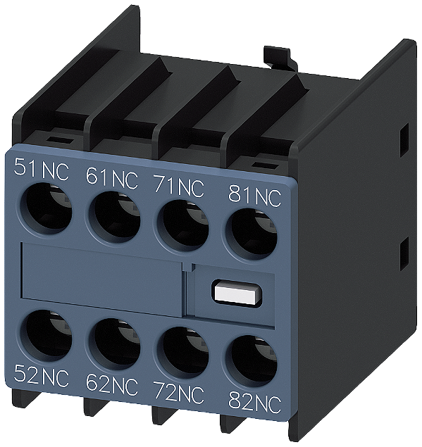 Interruptor Auxiliar No Lado Frontal 4 Nf 51/52 61/62 71/72 81/82 Caminho De Corrente 1 Nf 1 Nf 1 Nf 1 Nf Conexão Parafusada Para Contatores E Contatores Auxiliares Interruptor Auxiliar Sirius 3RH29 Para A Ampliação De 3RH2911-1XA04-0MA0 Siemens