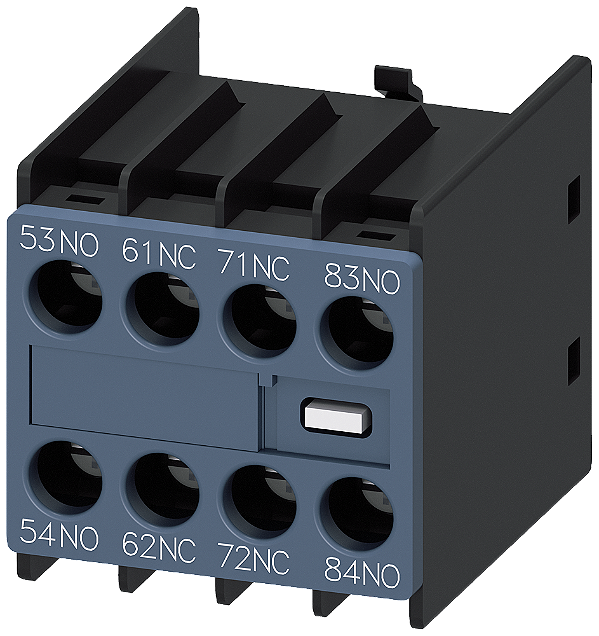 Interruptor Auxiliar No Lado Frontal 2 Na + 2 Nf 53/54 61/62 71/72 83/84 Caminho De Corrente 1 Na 1 Nf 1 Nf 1 Na Conexão Parafusada Para Contatores E Contatores Auxiliares Interruptor Auxiliar Sirius 3RH29 Para A Ampliação 3RH2911-1XA22-0MA0 Siemens
