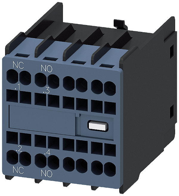 Interruptor Auxiliar No Lado Frontal 1 Na + 1 Nf 1/ 2 3/ 4 --/-- --/-- Caminho De Corrente 1 Nf 1 Na -- -- Terminal De Mola Para Contatores E Contatores Auxiliares Interruptor Auxiliar Sirius 3RH29 Para A Ampliação De Contactos 3RH2911-2HA11 Siemens
