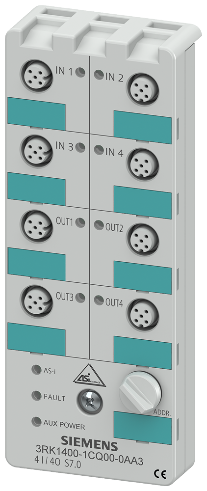 Módulo Dig.Asi 4E/4S Pnp Conexão M12 3RK1400-1CQ00-0AA3 SIEMENS
