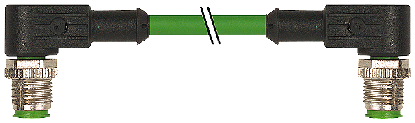 Cabo De Conexão De Barramento Para Profinet Confeccionado De Ambos Os Lados De 4 Fios Blindado Confeccionado Com 2 X M12 Codificação D Angulado Comprimento 10 M Para A Ligação Dos Aparelhos Sirius Estão Disponíveis Linhas De 3RK1902-2NC10 Siemens