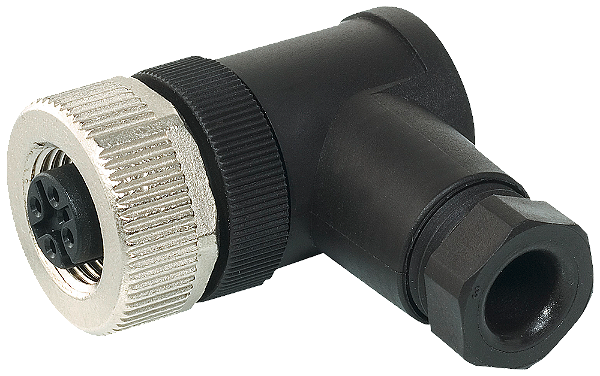 Bucha M12 Angulada Terminais Com Parafuso De 4 Polos Máximo 0,75 mm2 Codificação A Máximo 4 A Para A Ligação Dos Aparelhos Sirius Estão Disponíveis Linhas De Barramento De Energia E De Comando Bem Como Conectores De Encaixe 3RK1902-4CA00-4AA0 Siemens