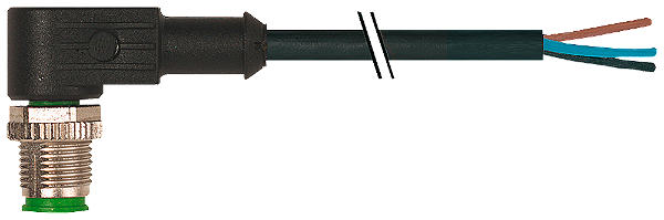 Linha De Comando Confeccionado De Um Lado Ficha Macho M12 Angulada De 5 Polos Com Cabo De 10 M 5 X 0,34 mm2 Codificação A Máximo 4 A Superfície Periférica Pur Preto Para A Ligação Dos Aparelhos Sirius Estão Disponíveis 3RK1902-4HC01-5AA0 Siemens