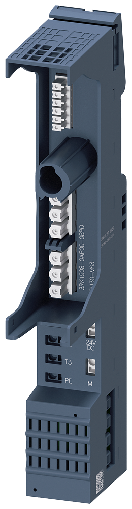 Unidade De Base BU30-MS3 Para Motor De Arranque Et 200SP Com Alimentação 24V Baseunit Simatic Et 200SP Para Inclusão Dos E-Starter E Partidas De Motor Et 200SP No Sistema Et 200SP Incl Alimentação De Energia E Interface De 3RK1908-0AP00-0BP0 Siemens