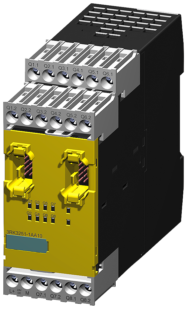Sirius Módulo De Expansão 3RK32 Para Modular Sistema De Segurança 4/8 F-Ro 24 V CC/2 A Parametrizável Via Mss Es Largura Da Estrutura De 45 Mm Terminais Com Parafuso Até Sil 3 Iec 61508 Até Performance Level E Iso 13849-1 Sem 3RK3251-1AA10 Siemens