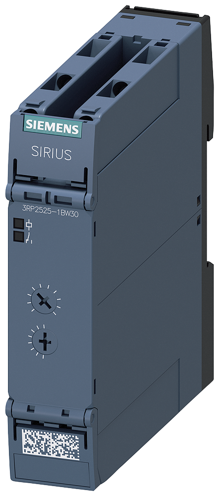 Relé Temporizador Eletrônico Atrasado Na Resposta 2 Contatos Inversores 7 Faixas Temporais 0,05 S 100 H 12-240 V Ca/Cc A Ca 50/60 Hz Com Led Conexão Parafusada Relé A Prazo Sirius 3RP25 Com Retardamento Da Resposta Para Diversos 3RP2525-1BW30 Siemens