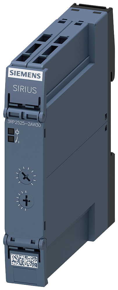 Relé Temporizador Eletrônico Atrasado Na Resposta 1 Contato Inversor 7 Faixas Temporais 0,05 S 100 H 12-240 V Ca/Cc A Ca 50/60 Hz Com Led Conexão De Mola Push-In Relé A Prazo Sirius 3RP25 Com Retardamento Da Resposta Para 3RP2525-2AW30 Siemens