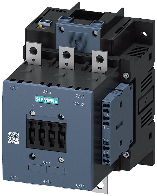 Contator De Potência CA-3e/CA-3 185 A 90 Kw / 400 V Ca 50-60 Hz / Cc Uc 200-277 V Clp Entrada 24 V Cc De 3 Polos Contatos Auxiliares 2 Na + 2 Nf Eletronicamente Adequado Unidade Propulsora Eletrônica Corrente Principal 3RT1056-6NP38-0PA5 Siemens