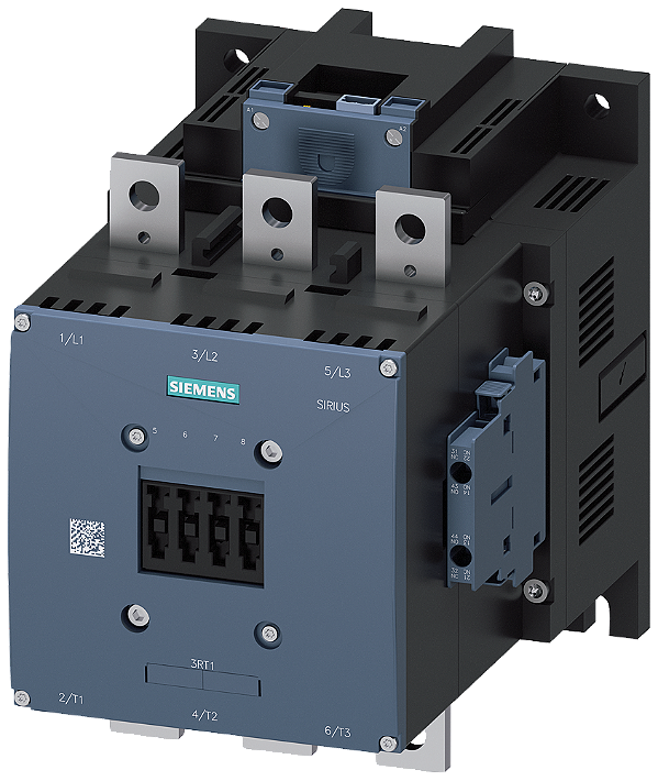 Contator De Potência CA-3e/CA-3 500 A 250 Kw / 400 V Ca 50-60 Hz / Cc Uc 21-27,3 V Clp Entrada 24 V Cc De 3 Polos Contatos Auxiliares 2 Na + 2 Nf Unidade Propulsora Eletrônica Corrente Principal Barramento Circuito Auxiliar E 3RT1076-6NB36 Siemens