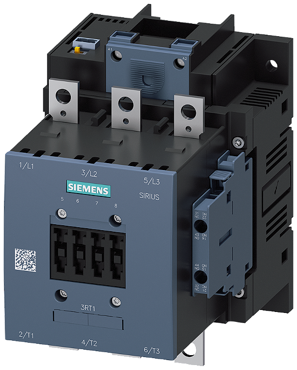 Contator De Potência CA-1 275 A / 690 V / 40ºC De 3 Polos Uc 96-127 V CA50-60 Hz / Cc Entrada Clp 24 V Cc Unidade Propulsora Eletrônica Contatos Auxiliares 2 Na + 2 Nf Corrente Principal Barramento Circuito Auxiliar E Circuito 3RT1456-6NF36 Siemens