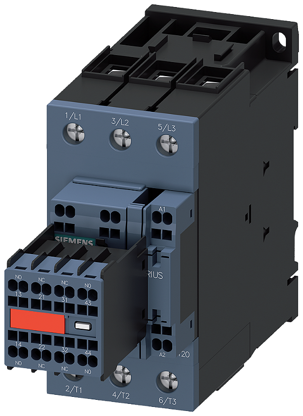 Contator De Potência AC-3e/AC-3 80 A 37 Kw / 400 V De 3 Polos 24 V Cc 0,8-1,2 Uc Com Varistor Integrado Contatos Auxiliares 2 Na + 2 Nf Circuito Principal Terminais Com Parafuso Circuito Auxiliar E Circuito De Comando 3RT2038-3KB44-3MA0 Siemens