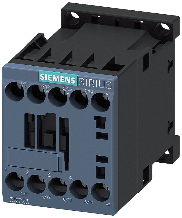 Contator CA-1 18 A 400 V / 40 ºC De 4 Polos Ca 110 V 50 Hz / 120 V 60 Hz Conexão Parafusada Tamanho Da Estrutura S00 Contator Sirius 3RT23 Para Comutação De Consumidores Pouco Indutivos Ou Não Indutivos Os Contatores 3RT23 Fazem 3RT2316-1AK60 Siemens