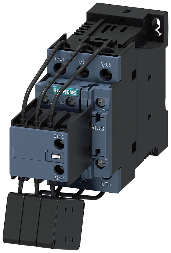 Contator Para Capacitores CA-6b 16,7 Kvar / 400 V De 3 Polos 24 V Cc Contatos Auxiliares 1 Na + 2 Nf Conexão Parafusada Tamanho Da Estrutura S0 Contactores De Condensador Sirius 3RT26 Para A Comutação De Cargas Capacitivas Por 3RT2625-1BB45 Siemens