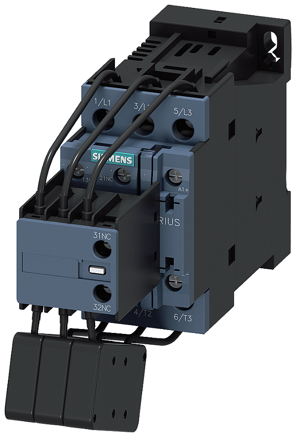 Contator Para Capacitores CA-6b 25 Kvar / 400 V De 3 Polos Ca/Cc 200-280 V 50/60 Hz Com Varistor Integrado Contatos Auxiliares 1 Na + 2 Nf Conexão Parafusada Tamanho Da Estrutura S0 Contactores De Condensador Sirius 3RT26 Para A 3RT2627-1NP35 Siemens