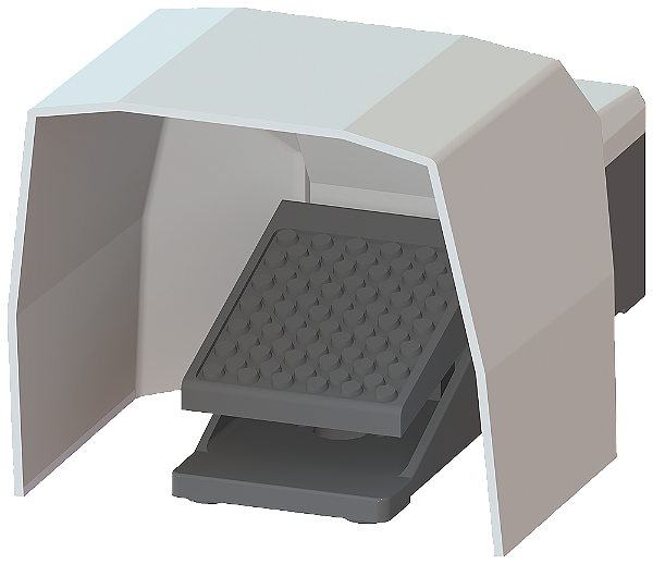 Interruptor De Pé 1 Pedal Com Tampa Sem Engate Caixa Metálica IP65 1NA+1NF Passagem De Tubulação M20 X 1,5 Botão De Base Sirius 3SE29 Como Dispositivo De Acionamento Em Partes Da Instalação Especialmente Ameaçadas P Ex Em 3SE2902-0AA20 Siemens