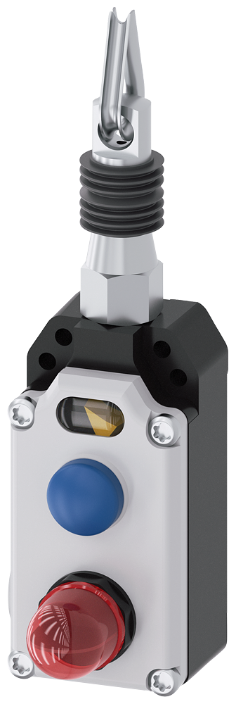 Comutador Acionado Por Cabo Caixa Metálica 2 xM20 x1,5 1NA+1NF Com Engate En Iso 13850 Desbloqueio Através De Botão De Pressão Para 20 M Com Lâmpada Led 24 V Cc Vermelho Interruptor Da Tensão Do Cabo Sirius 3SE7 Para A 3SE7150-1BD04 Siemens