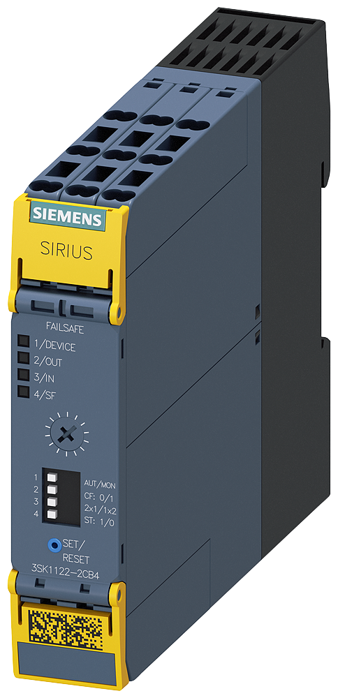 Dispositivo De Comutação De Segurança Sirius Equipamento De Base Da Série Advanced Com Atraso Temporal 0,5-30 S Circuito De Habilitação Eletrônica 2 Na Sem Atraso 2 Na Com Atraso Us 24 V Cc Conexão De Mola Push-In Aparelho De 3SK1122-2CB42 Siemens