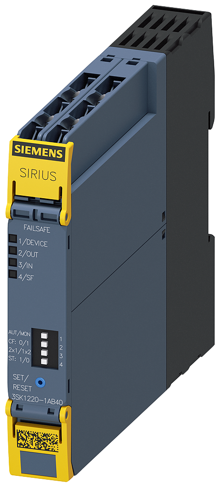 Dispositivo De Comutação De Segurança Sirius Expansão Da Entrada Advanced Expansão Da Entrada Para Um Adicional De 2 Canais Ou Dois Sensores De 1 Canal Us 24 V Cc Conexão Parafusada Ampliação De Sensores Sirius 3SK1 Para A 3SK1220-1AB40 Siemens