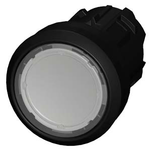 Botão 22 Mm Redondo Plástico Transparente Botão De Pressão Plano Tecla Com Retorno Botão De Pressão Sirius Act Para A Comutação E O Comando De Consumidores Elétricos Sob O Nome De Marca Sirius Act A Siemens Disponibiliza Um 3SU1000-0AB70-0AA0 Siemens