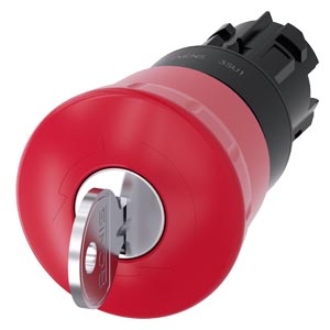 Botão De Pressão De Parada De Emergência Em Forma De Cogumelo 22 Mm Redondo Plástico Vermelho 40 Mm Com Fecho Ronis Número Do Fecho 455 Encaixe Obrigatório Conforme Din En Iso 13850 Abertura De Fechadura Botão De Pressão 3SU1000-1HG20-0AA0 Siemens