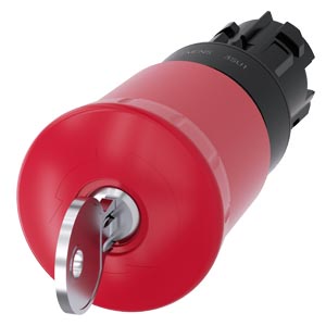 Botão De Parada De Emergência Em Forma De Cogumelo 22 Mm Redondo Plástico Vermelho 40 Mm Com Trava Siemens C Nº Chave SSP9 Encaixe Obrigatório De Acordo Com En Iso 13850 Abertura De Fechadura Botão De Pressão Tipo Cogumelo 3SU1000-1HS20-0AA0 Siemens