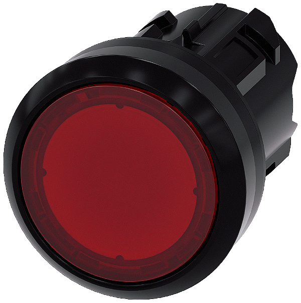 Botão Iluminado 22 Mm Redondo Plástico Vermelho Botão De Pressão Plano De Encaixe Dispositivo De Abertura Por Pressão Botão De Pressão Iluminado Sirius Act Para A Comutação E O Comando De Consumidores Elétricos Sob O Nome 3SU1001-0AA20-0AA0 Siemens