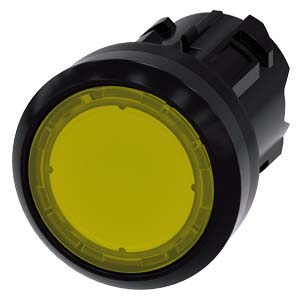 Botão Iluminado 22 Mm Redondo Plástico Amarelo Botão De Pressão Plano De Encaixe Dispositivo De Abertura Por Pressão Botão De Pressão Iluminado Sirius Act Para A Comutação E O Comando De Consumidores Elétricos Sob O Nome De 3SU1001-0AA30-0AA0 Siemens