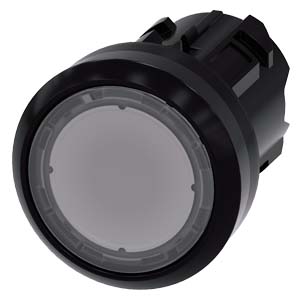 Botão Iluminado 22 Mm Redondo Plástico Transparente Botão De Pressão Plano Tecla Com Retorno Botão De Pressão Iluminado Sirius Act Para A Comutação E O Comando De Consumidores Elétricos Sob O Nome De Marca Sirius Act A 3SU1001-0AB70-0AA0 Siemens
