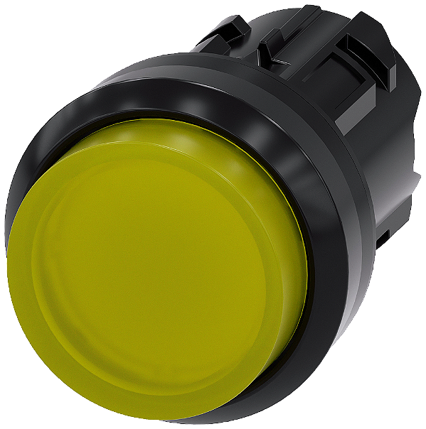 Botão Iluminado 22 Mm Redondo Plástico Amarelo Botão De Pressão Alto Tecla Com Retorno Botão De Pressão Iluminado Sirius Act Para A Comutação E O Comando De Consumidores Elétricos Sob O Nome De Marca Sirius Act A Siemens 3SU1001-0BB30-0AA0 Siemens
