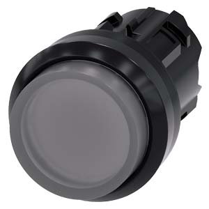 Botão Iluminado 22 Mm Redondo Plástico Transparente Botão De Pressão Alto Tecla Com Retorno Botão De Pressão Iluminado Sirius Act Para A Comutação E O Comando De Consumidores Elétricos Sob O Nome De Marca Sirius Act A 3SU1001-0BB70-0AA0 Siemens