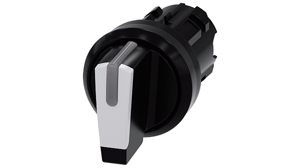 Interruptor Com Manípulo Iluminável 22 Mm Redondo Plástico Branco Manípulo Curto 3 Posições De Comutação I<Gt/>O<Lt/>Ii Tecla Com Retorno Ângulo De Comutação 2x45 10 30h/12h/13 30h Interruptor Com Manípulo Sirius Act Para A 3SU1002-2BM60-0AA0 Siemens