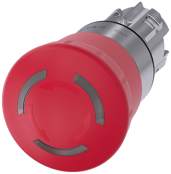 Frontal Botao Emer Ilu 40Mm Met Rot Des 3SU1051-1HB20-0AA0 SIEMENS