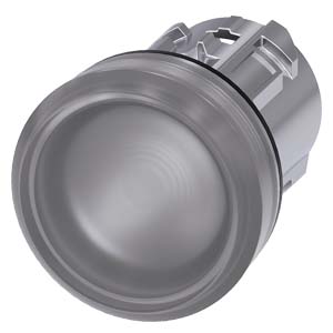 Indicador Luminoso 22 Mm Redondo Metal De Alto Brilho Transparente Lente Plano Luz De Aviso Sirius Act Para A Sinalização De Estados De Comutação Ou Avarias Em Instalações Com Uma Luminosidade Brilhante Graças À Tecnologia 3SU1051-6AA70-0AA0 Siemens