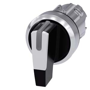 Interruptor Com Manípulo Iluminável 22 Mm Redondo Metal De Alto Brilho Branco Manípulo Comprimento 3 Posições De Comutação I<Gt/>O<Lt/>Ii Tecla Com Retorno Ângulo De Comutação 2x45 10 30h/12h/13 30h Interruptor Com Manípulo 3SU1052-2CM60-0AA0 Siemens