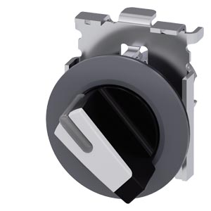 Interruptor Com Manípulo Iluminável 30 Mm Redondo Metal Mate Branco Manípulo Curto Anel Frontal Para Montagem Plana 2 Posições De Comutação O-I De Encaixe Ângulo De Comutação 90 10 30h/13 30h Interruptor Com Manípulo Sirius 3SU1062-2DF60-0AA0 Siemens