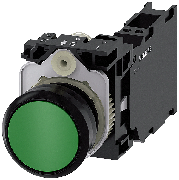 Botao Pla Mom Mola 1Na+1Nf Vd 3SU1100-0AB40-3FA0 SIEMENS