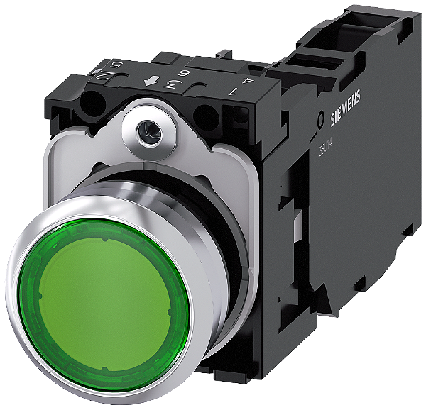 Botao Met Ilu 24V Mom Para 1Na+1Nf Vd 3SU1152-0AB40-1FA0 SIEMENS
