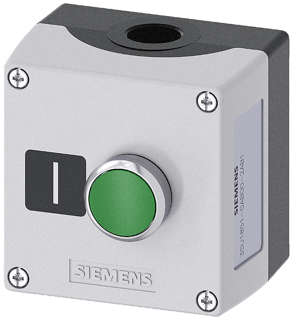 Botoeira 22Mm Metal Cinza 1 Botão 3SU1851-0AB00-2AB1 SIEMENS
